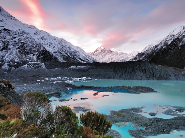 Aoraki Mount Cook National Park is in the South Island of New Zealand.