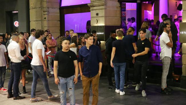 The Establishment on George Street had lines around the corner waiting to get in on Wednesday morning after the lockout laws were reversed. Picture: Bill Hearne