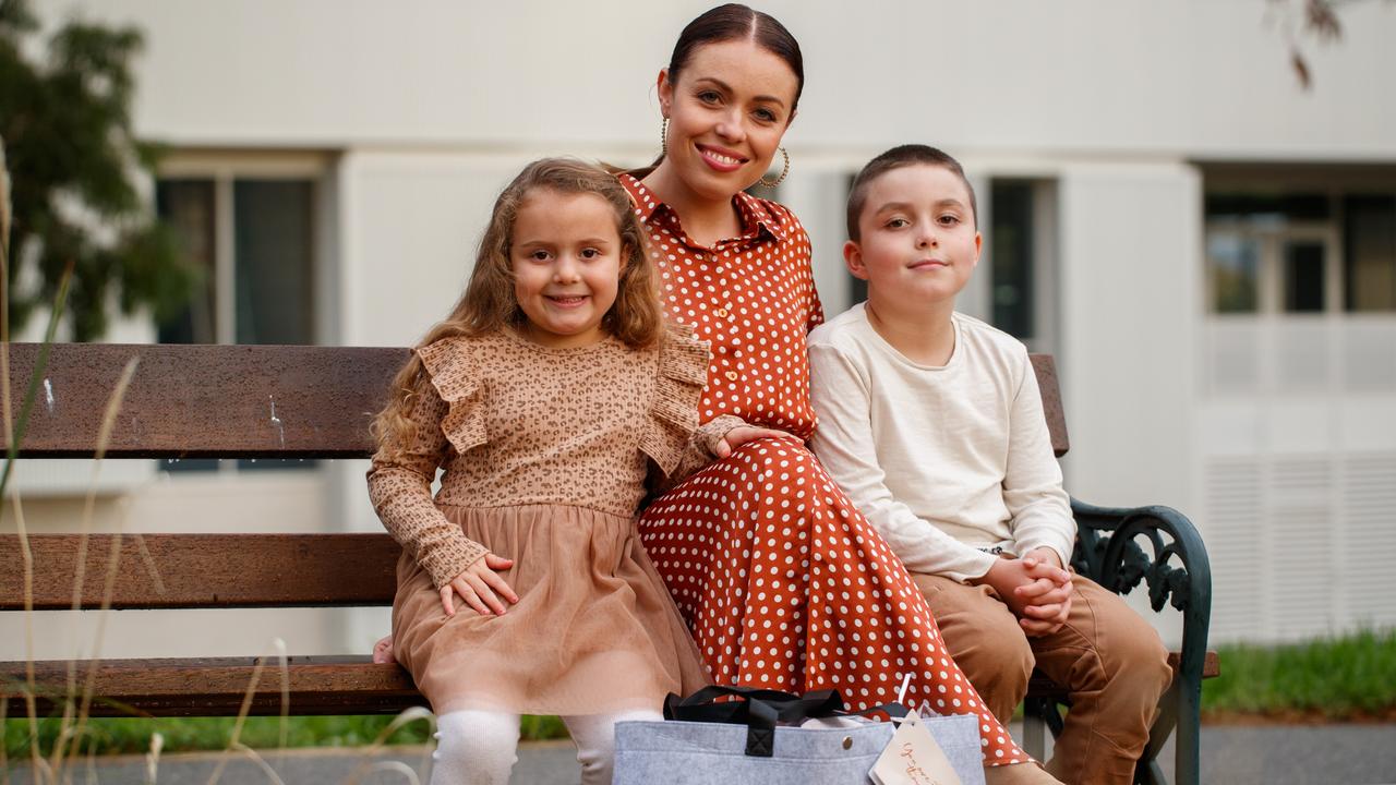 Malan with her children, Edward and Claire, back when The Village Co. first launched. Picture: Matt Turner