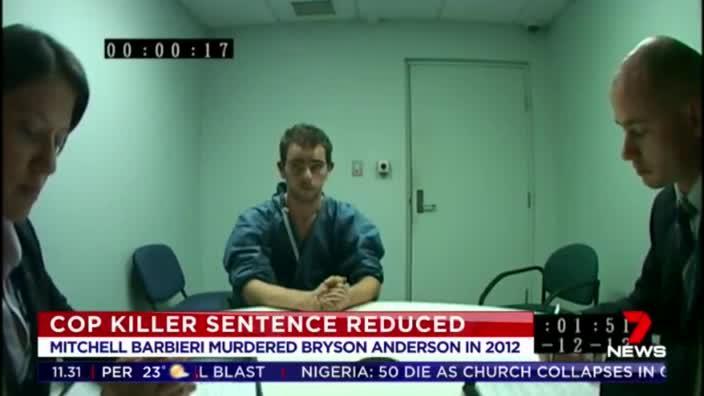 Cop killer Mitchell Barbieri gets jail term slashed by 11 years                               