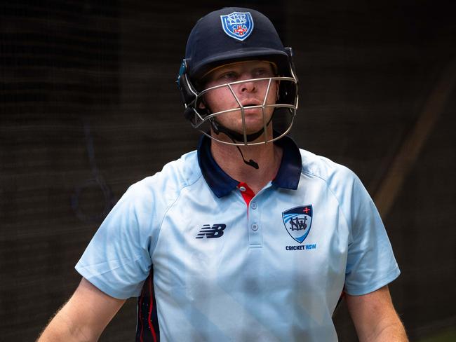 Australian batting superstar Steve Smith at training for NSW.Photo: Tom Parrish