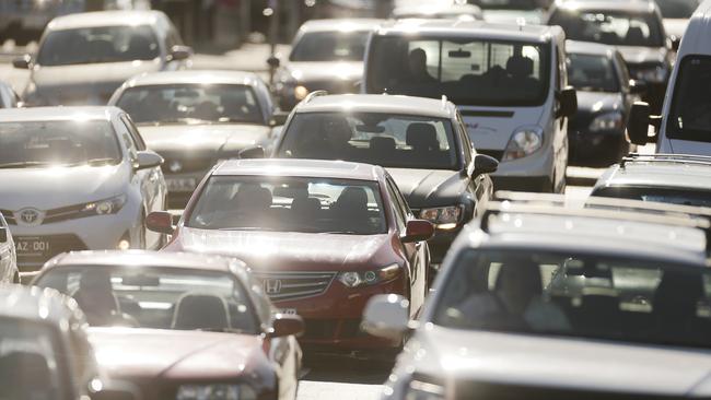 Traffic in Murray Street, Hobart. Picture: MATHEW FARRELL