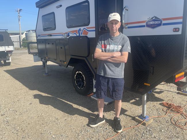 Corinella man Anthony Stinson says it will be a shame if the Lang Lang Foreshore Caravan Park has to close. Picture: Jack Colantuono