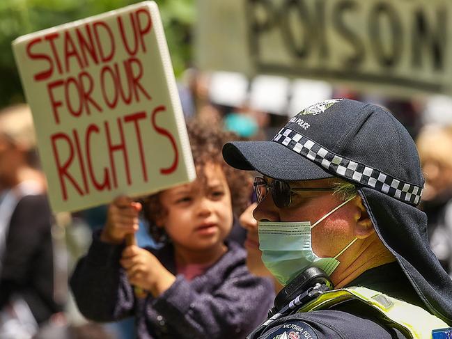 Anti-vax protesters swarm on ABC