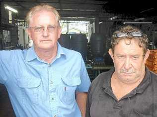 UP IN ARMS: Wyrallah farmer Kel Graham and Tullera farmer Jeff Zanette are opposed to Lismore City Council’s Biodiversity Protection Strategy. Picture: Jamie Brown