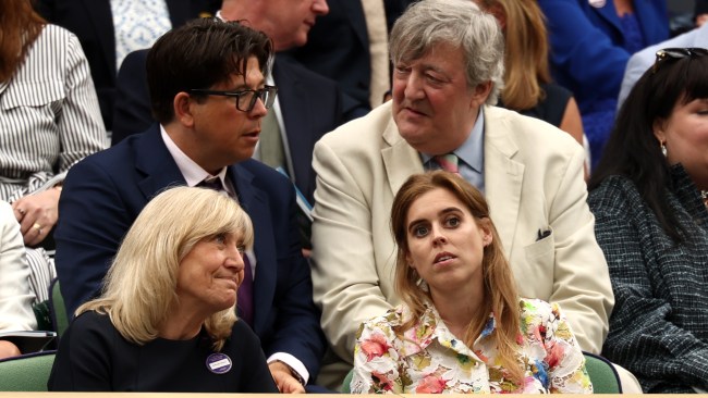 Princess Beatrice seen with Deborah Jevans, CBE, Chairwoman of the All England Lawn Tennis and Croquet Club in the Royal Box on Centre Court during day nine of The Championships Wimbledon 2024. Picture: Francois Nel/Getty Images