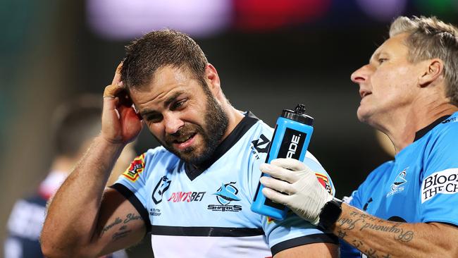 It was Graham’s fourth serious head knock of the season, with immediate concerns raised from both teams for his wellbeing. Picture: Getty Images.