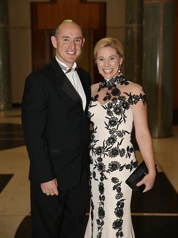 MP Stuart Robert with his wife Chantelle at the Mid Winter Ball. Pic by Gary Ramage