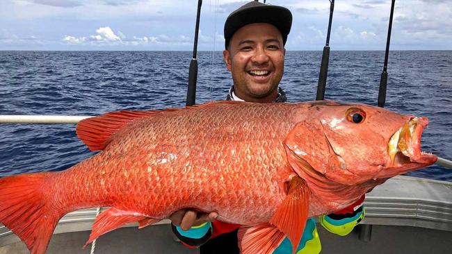 MONSTER CATCH: Keen angler Todo nabbed a huge, 91cm mangrove jack near Double Island Point recently. Picture: Double Island Point Fishing