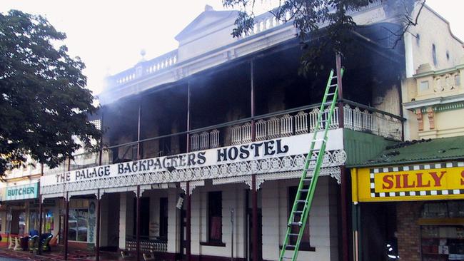Childers’ Palace Backpackers Hostel in the wake of the fire