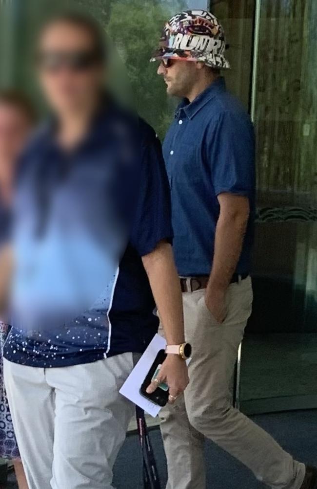 After sentencing at Coffs Harbour Local Court on January 24, Kent Matthew Roland Cheney attempted to avoid the camera, walking behind another group of people and wearing a hat pulled down over sunglasses.