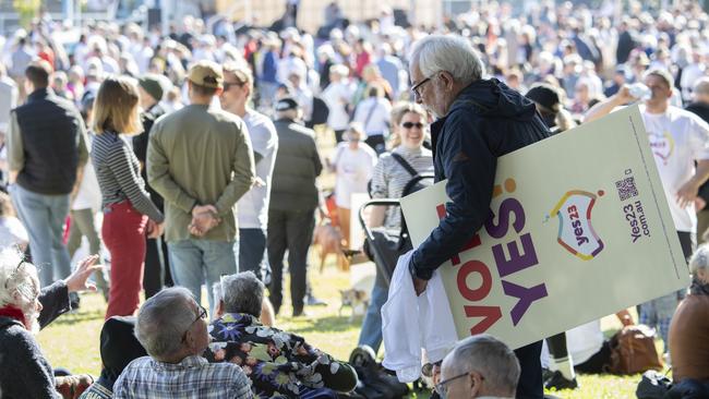 It was one of more than 25 inner-city and regional events co-ordinated with Yes23 campaigners. Picture: NCA NewsWire/ Monique Harmer