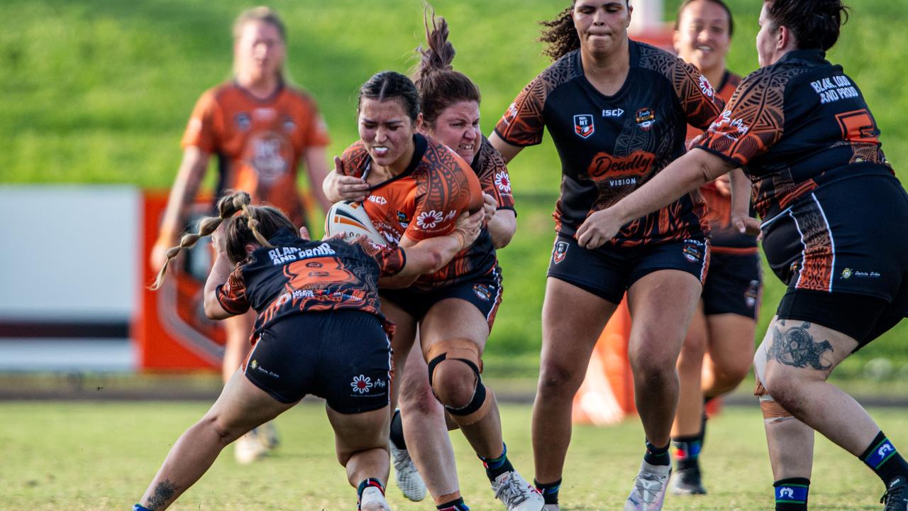 Rose-Maree Goninon at the 2024 Deadly Cup Carnival between the Indigenous All Stars and Territory All Stars. Picture: Pema Tamang Pakhrin