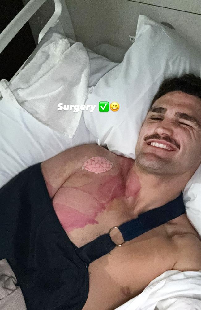 Nathan Cleary is no certainty to be ready for round one. Picture: Instagram