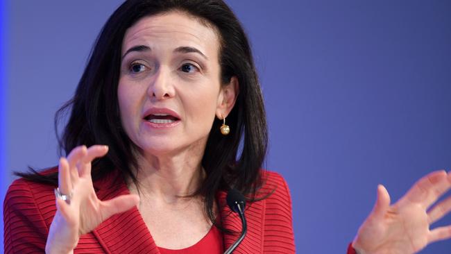 Sheryl Sandberg, Chief Operating Officer (COO) of Facebook. Picture: AFP