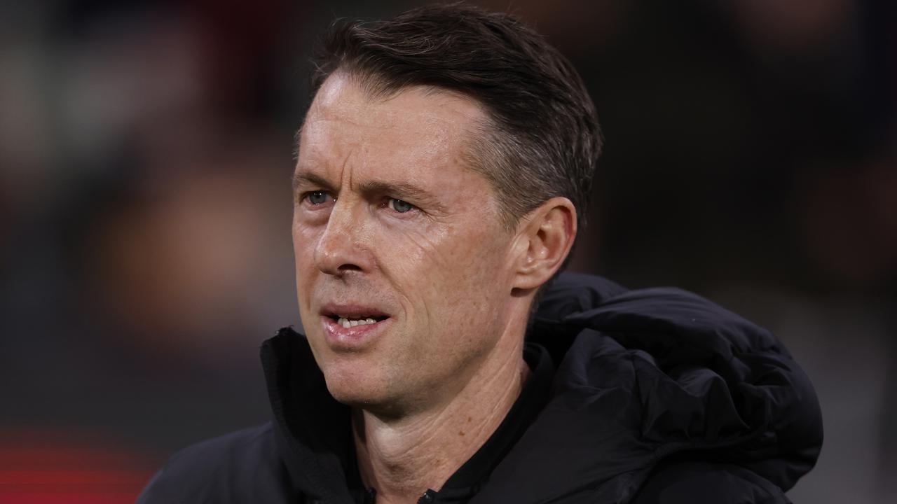 MELBOURNE, AUSTRALIA - AUGUST 23: Craig McRae, Senior Coach of the Magpies is seen during the round 24 AFL match between Melbourne Demons and Collingwood Magpies at Melbourne Cricket Ground, on August 23, 2024, in Melbourne, Australia. (Photo by Darrian Traynor/Getty Images)