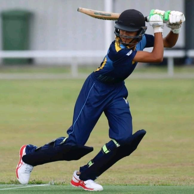 13-15 years boys South Coast cricket team 2024. Pictured: Ishaan Sandhu