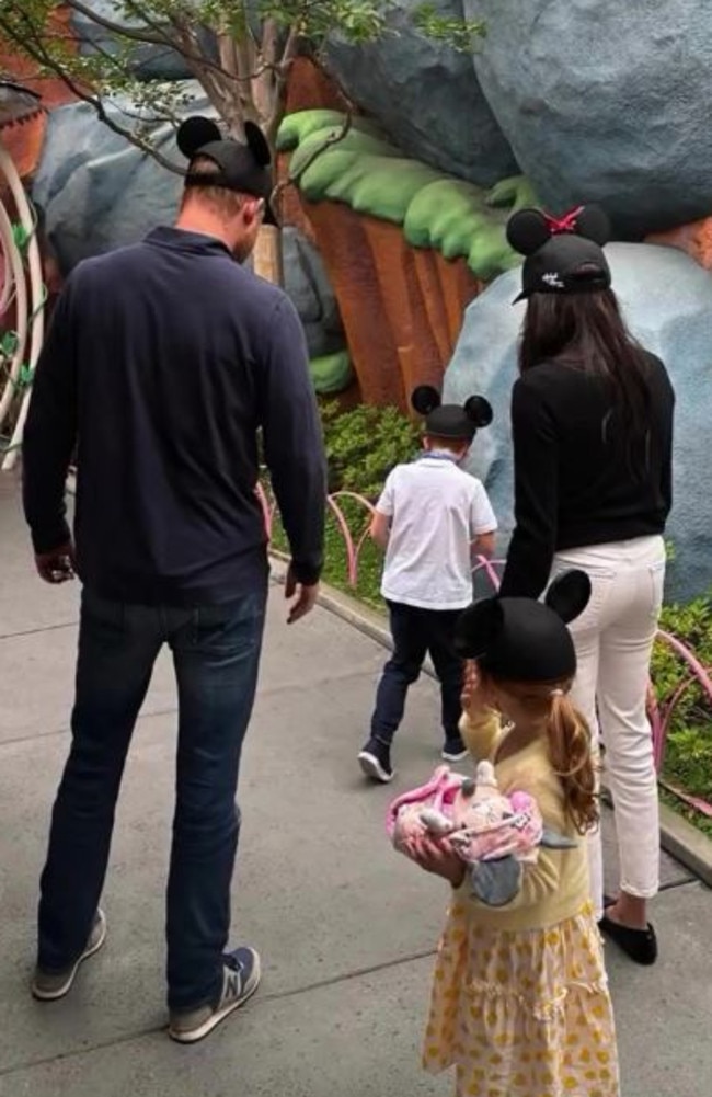 All four Sussexes wearing mouse ears. Picture: Instagram