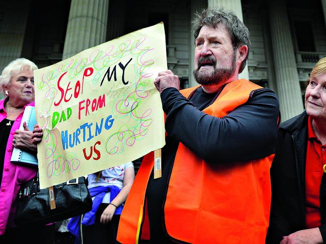 Hinch’s longstanding campaign has seen him serve two jail terms. Picture: Tony Gough