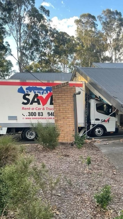 Liberal branding ripped off truck after crash