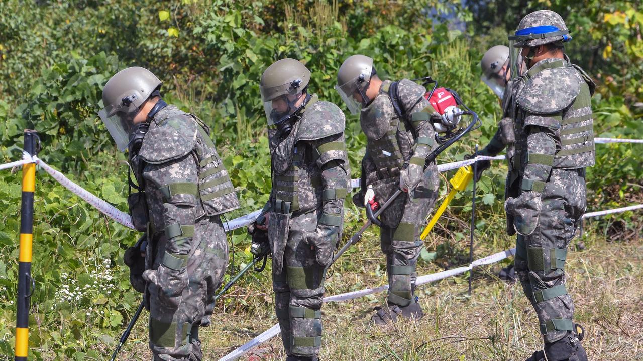 Wong said visiting the DMZ was a “reminder of just how hard it is for peace to be attained”. (Photo by Song Kyong-Seok / POOL / AFP)