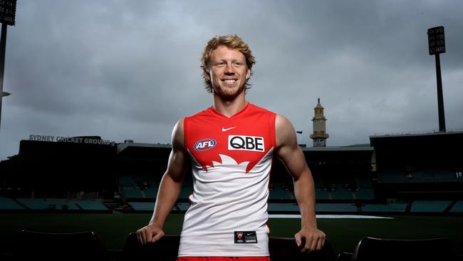 Callum Mills joins Luke Parker and Dane Rampe as co-captains of the Sydney Swans for season 2022. Photo by Phil Hillyard (**NO ON SALES** Phil Hillyard)