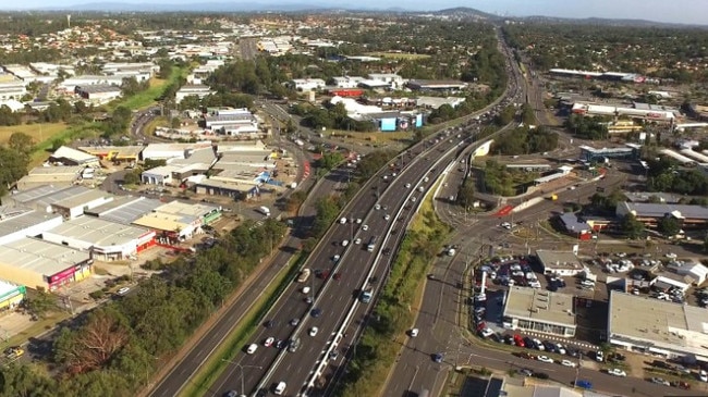 Upgrades to the Pacific Motorway near Daisy Hill will cost $105 million. Picture: TMR