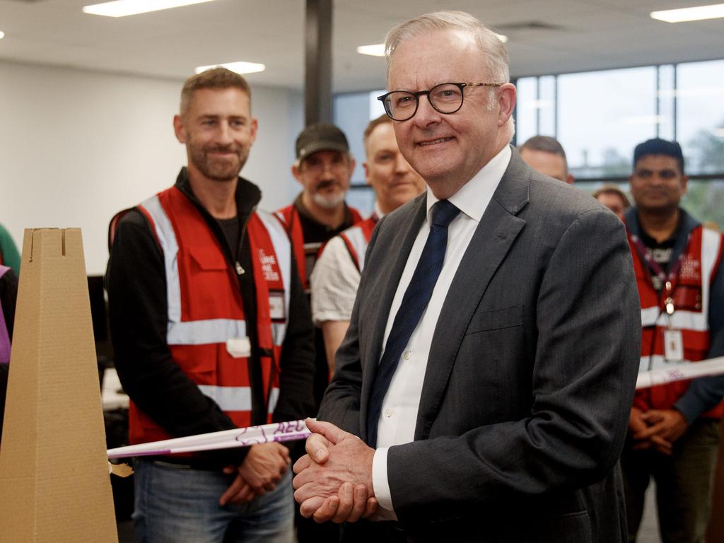 Prime Minister Anthony Albanese attended the official declaration for his seat of Grayndler in Banksmeadow on Wednesday 21 May. Mr Albanese has plenty to smile about after his party’s landslide victory and the collapse of the Coalition. Picture: NewsWire/Nikki Short