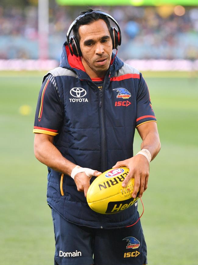 Eddie Betts is a picture of focus ahead of Thursday’s game. Picture: AAP Image/David Mariuz