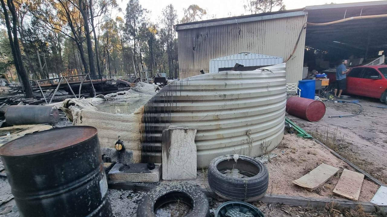 The Bishop property on Charles Dr, Tara following the devastating fire February 14 2023. Picture: Contributed