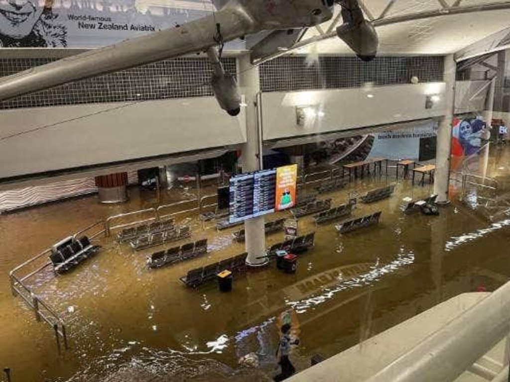 Auckland Airport found itself inundated. Picture: Twitter.