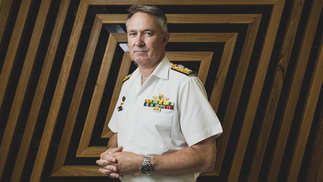 Rear Admiral Justin Jones says ‘while the maritime people-smuggling threat to Australia has been suppressed, it is not defeated’. Picture: Jamila Toderas