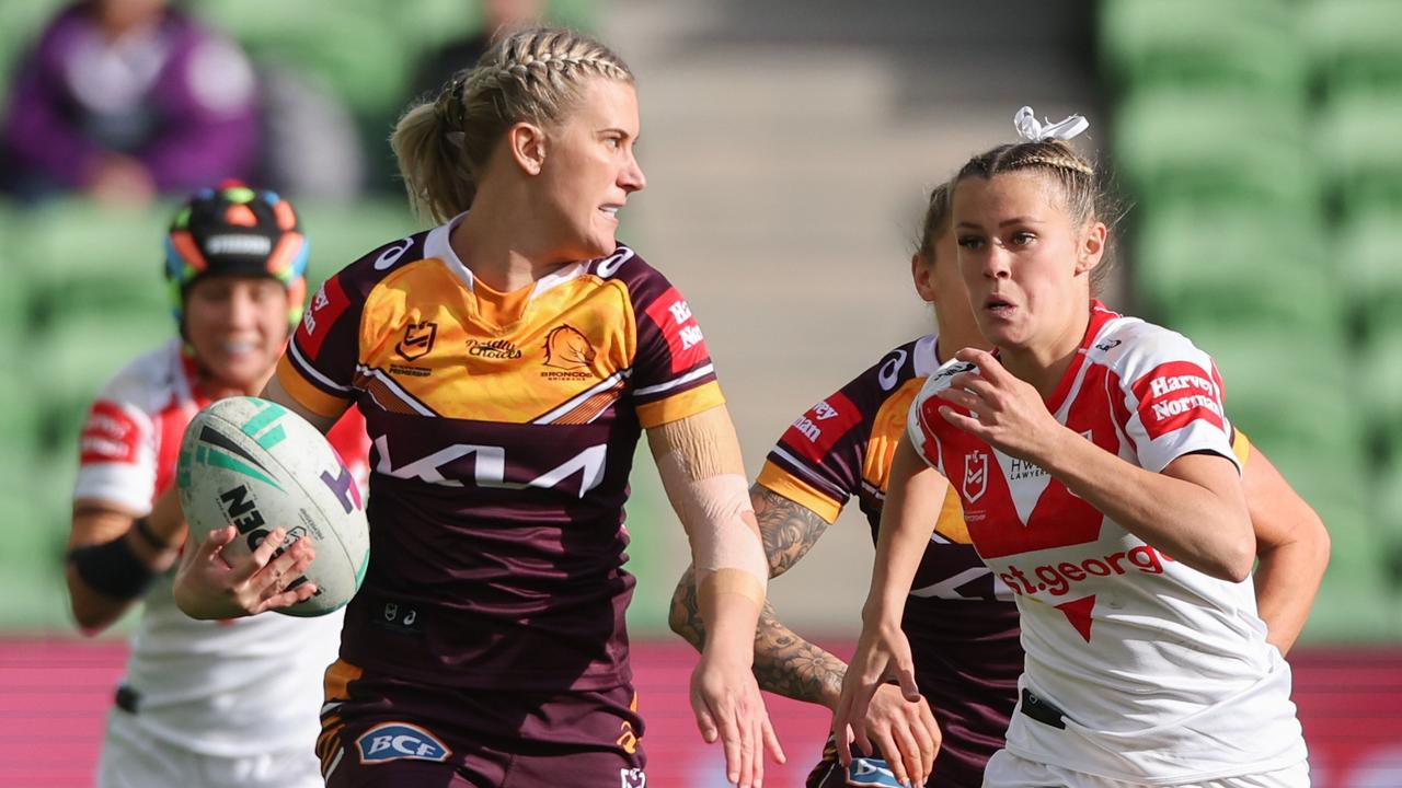 Shenae Ciesiolka in action for the Brisbane Broncos. Credit: NRL Images.