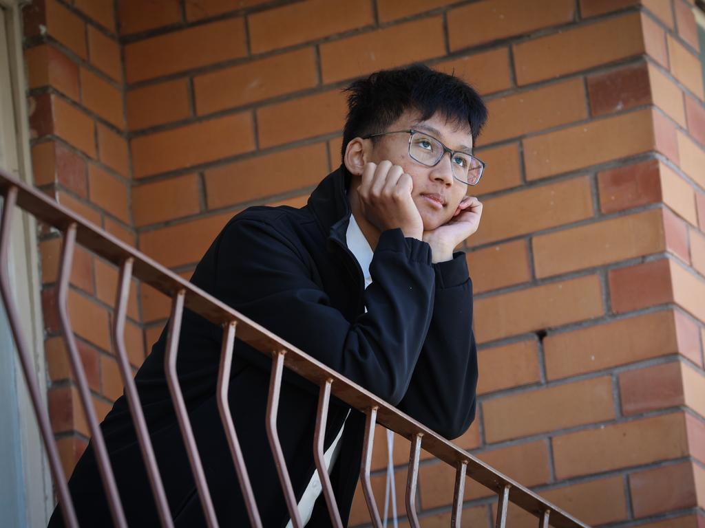 Glen Eira College student Benjamin Phikhohpoom is terrified of falling back into a coma. Picture: David Caird