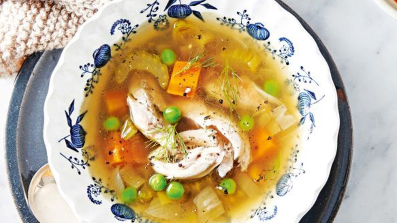 Slow cooker french style farmhouse chicken soup.