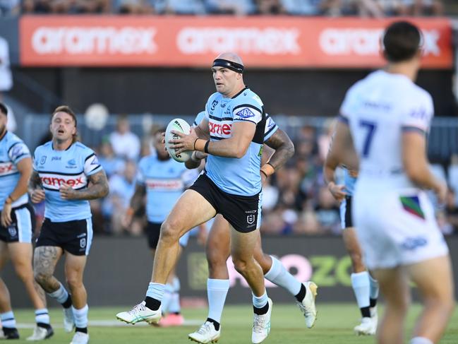 Tom Hazelton opened the try scoring for the Sharks. Picture: NRL Imagery