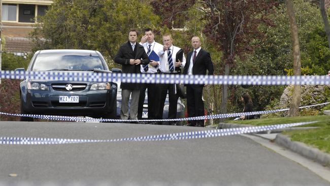 The crime scene in Ash Gordon’s alleged murder. Picture: Tony Gough