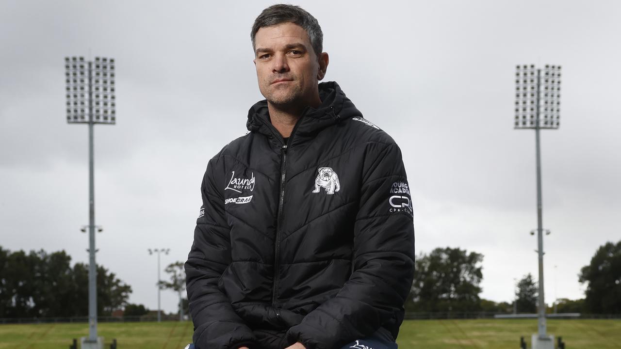 Canterbury Bulldogs coach Cameron Ciraldo opens up on his coaching secret weapon and the rebuild. Picture: Richard Dobson