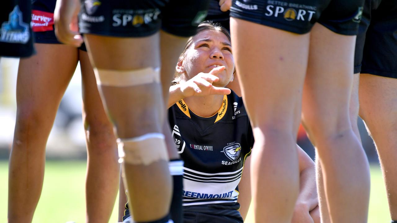 Harvey Norman under 19s girls rugby league. Picture, John Gass