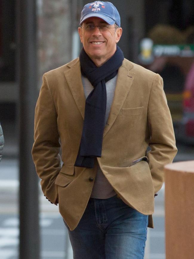 Jerry Seinfeld strolls along North Tce, Adelaide. Picture: Josh Chalmers