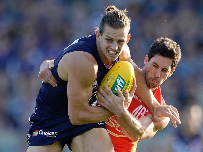 Nat Fyfe could consider his free agency options. Picture: Daniel Wilkins