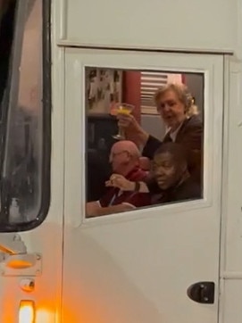 Paul McCartney offering a final toast from his tour bus. Picture: Andrew McMillen