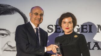 The Labor senator is pictured with businessman Bill Browder at the Sergei Magnitsky Human Rights Award ceremony in 2021.CREDIT:S