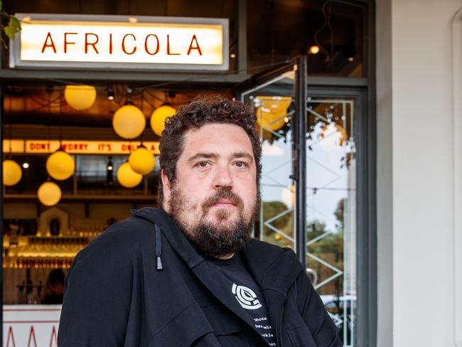 24/3/2020 SAWEEKEND - Duncan Welgemoed at Africola, Adelaide. His Restaurant was forced to close today due to COVID-19. Picture MATT TURNER.