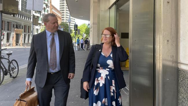 Solicitor James Ryan and Kellie Darley outside NCAT.