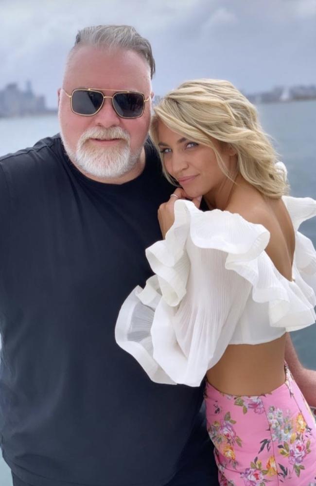 Kyle Sandilands and Tegan Kynaston are in no rush to get engaged.