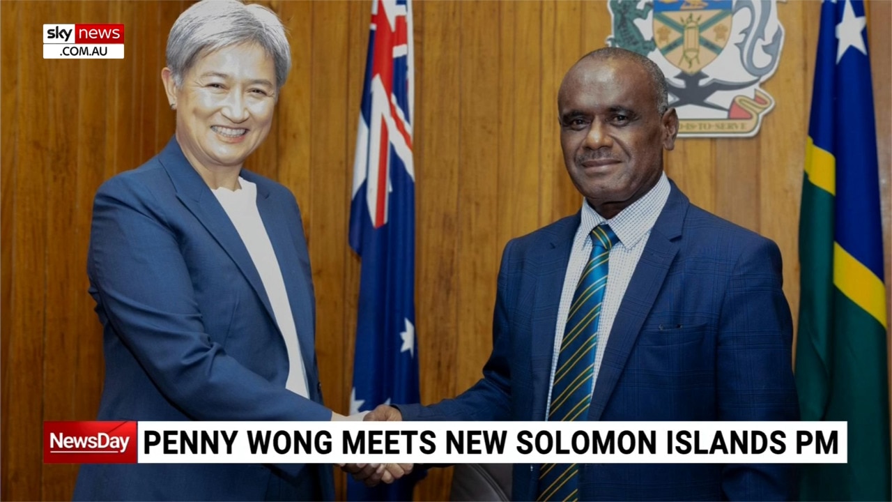 Penny Wong meets new Solomon Islands Prime Minister