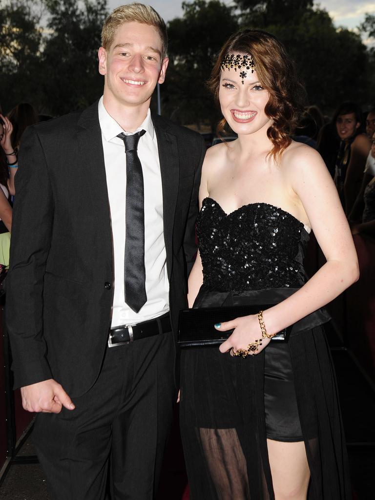 Ben Strike and Hilary Partington at the 2013 St Philip’s College formal at the Alice Springs Convention Centre. Picture: PHIL WILLIAMS / NT NEWS