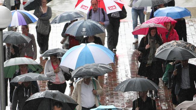 Keep your brollies handy – the wet weather isn’t over. Picture: Stephen Laffer