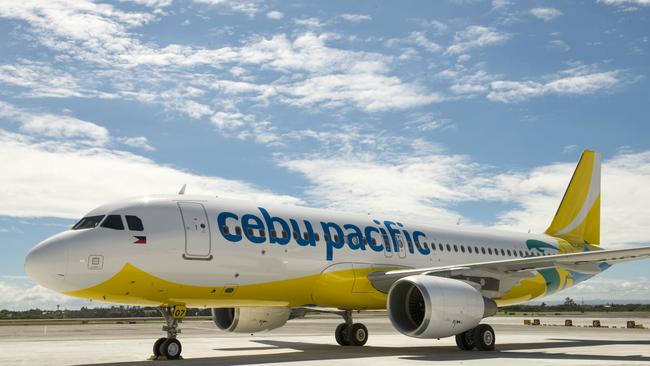 An Airbus A320 plane operated by Cebu Pacific